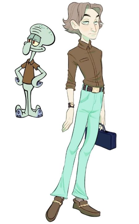 Хуманизация персонажей губки боба