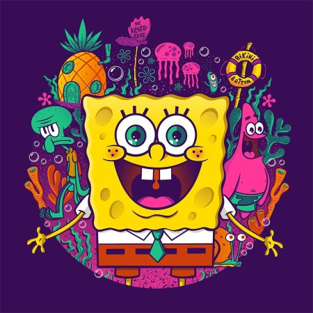 Губка боб квадратные штаны постер
