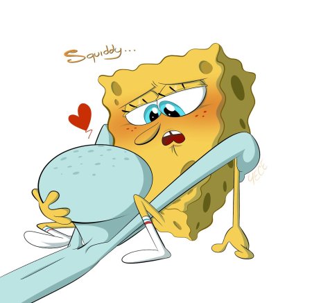 Губка боб горничная и сквидвард
