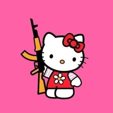 Китти с автоматом