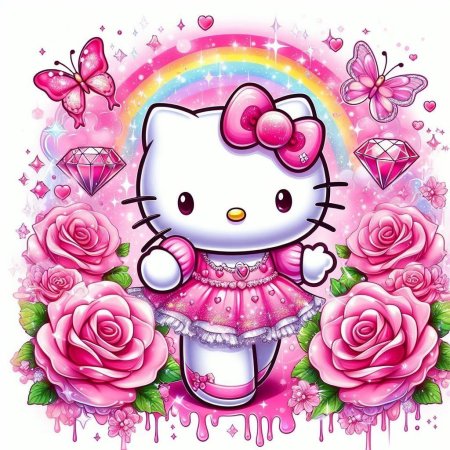 Hello kitty art