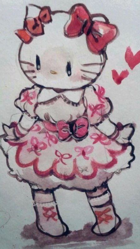 Рисунки хеллоу китти для срисовки
