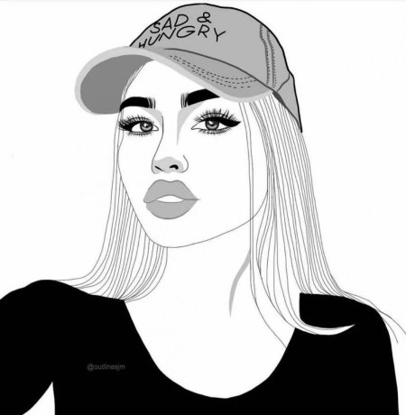 Рисунки девушек в стиле свэг карандашом