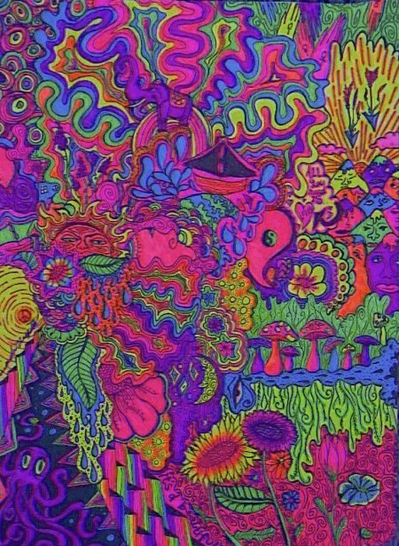 Хиппи живопись психоделика