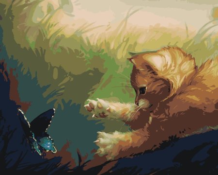 Рыжий котенок арт