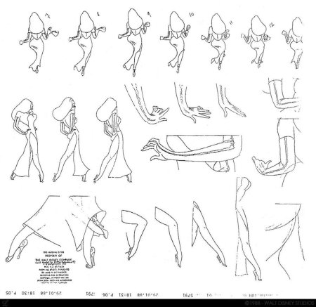 Model sheet персонажа дисней