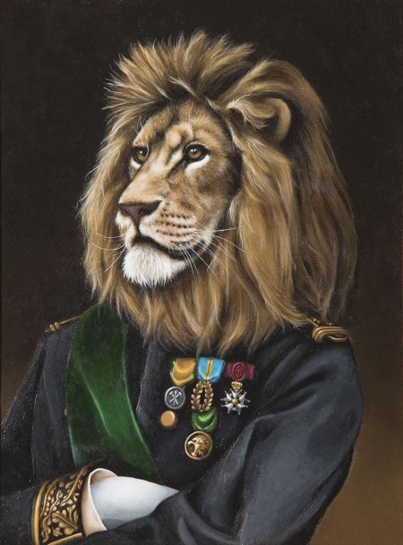 Лев портрет