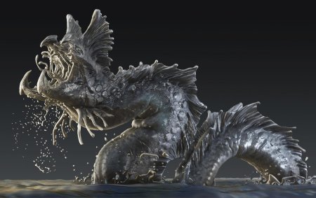 Морской дракон левиафан арт