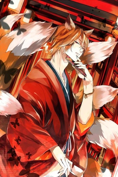 Курама девятихвостый демон лис кицунэ