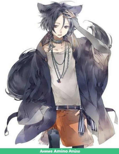 Неко парень волк омега