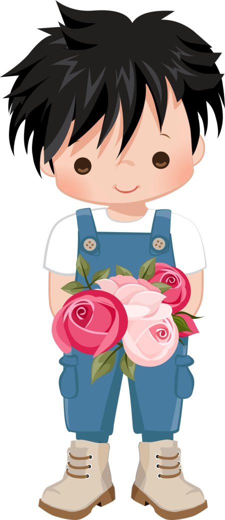 Мальчик с букетом
