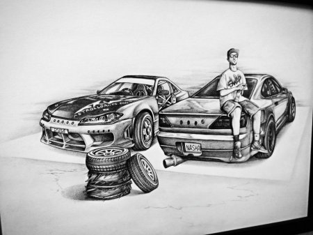 Nissan silvia s15 зарисовка