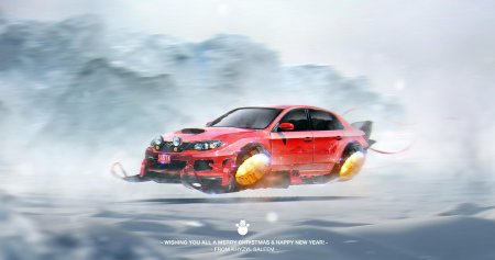 Субару зимний дрифт