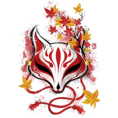 Японская маска кицунэ