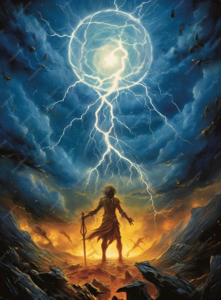 Человек молния арт