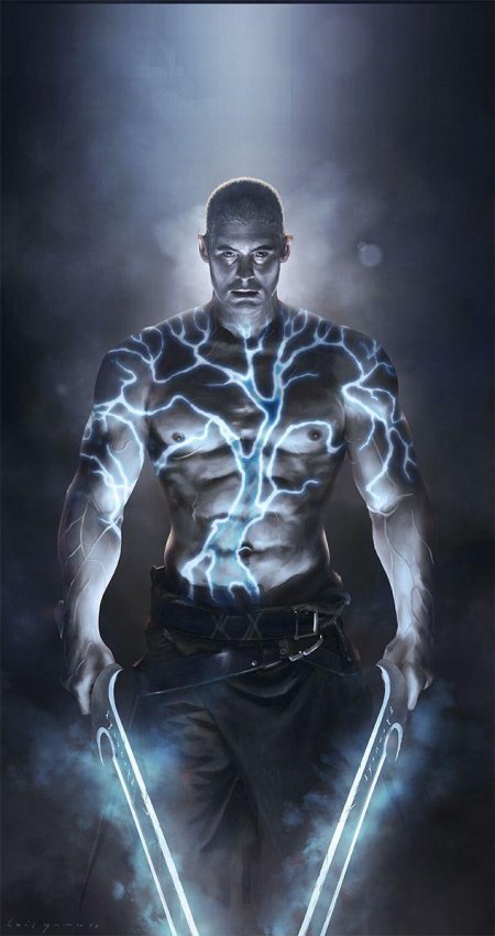 Человек молния арт