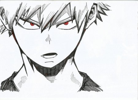 Чёрно белый бакуго кацуки