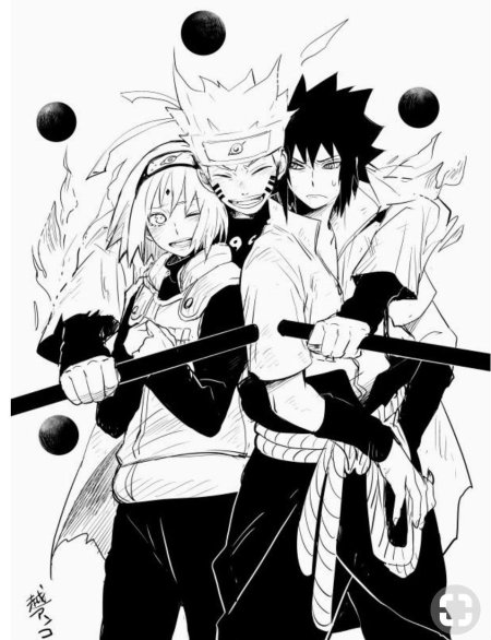 Наруто саске и сакура арт