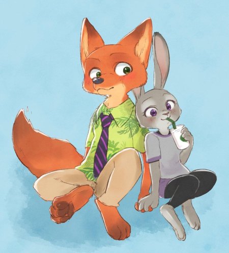 Зайка и лис из зверополиса