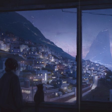 Аниме вид из окна