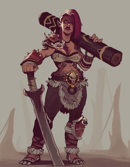 Варкрафт орчиха воин