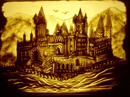 Витраж гарри поттер замок хогвартс