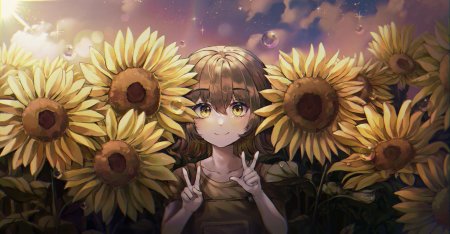 Подсолнух аниме