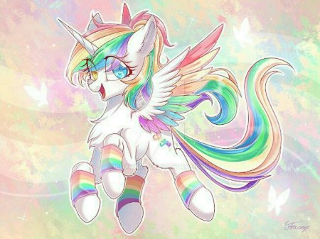 Пони радуга единорог