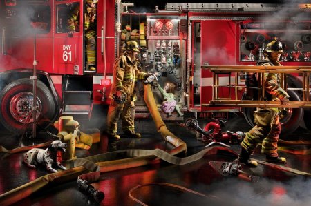 Пожарные в живописи