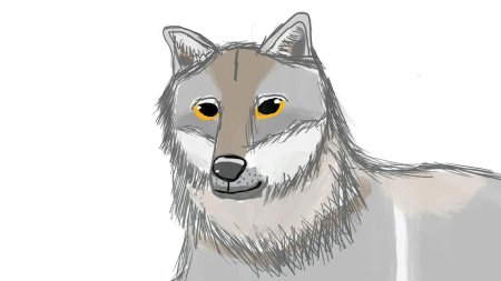 Пушистый волк женя арт