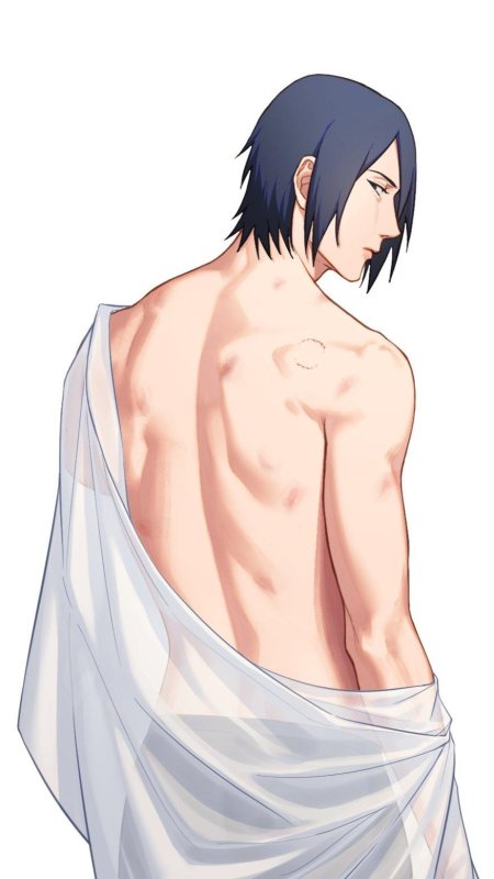 Саске учиха полураздетый