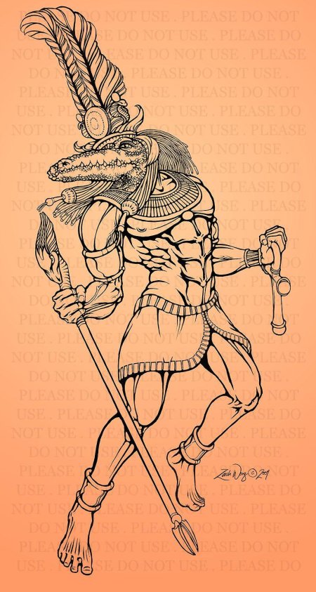 Анубис бога египта эскиз