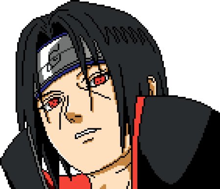 Шаринган итачи пиксель арт