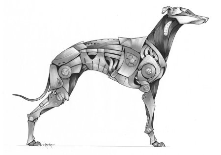 Собака робот рисунок