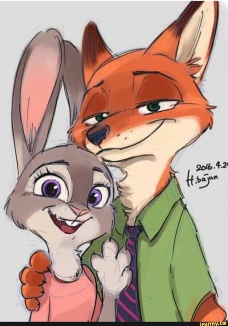 Зайка и лис из зверополиса