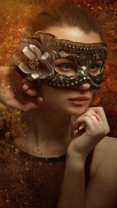 Девушка в маске