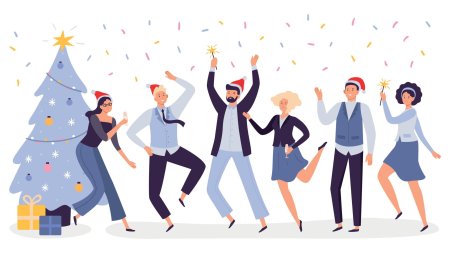Новогодний корпоратив вектор