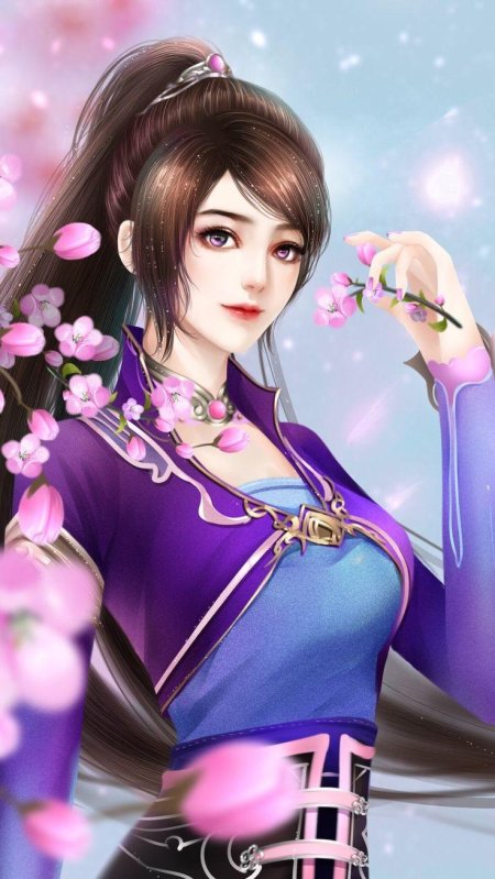 Красивая аниме девушка