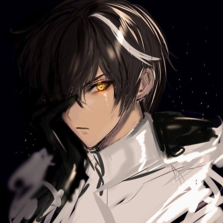 Аниме пареньс чёрными волосами