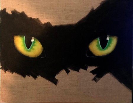 Черный кот картина