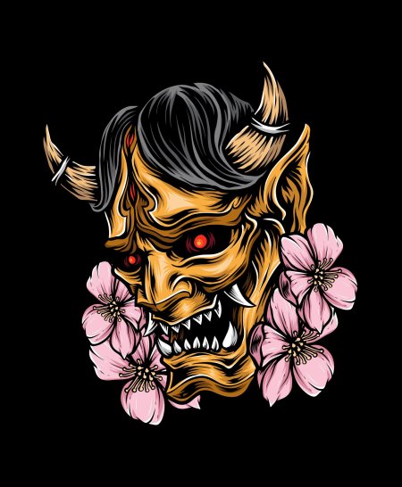 Маска hannya демон