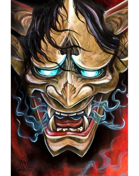 Маска hannya демон