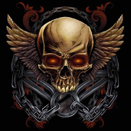 Череп с крыльями
