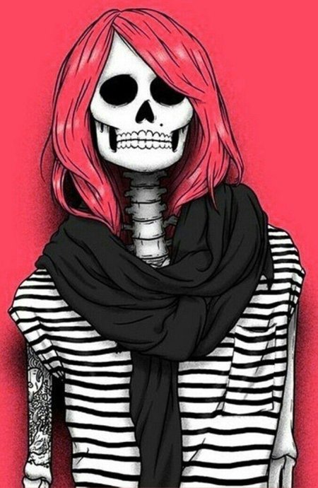 Девушка скелет