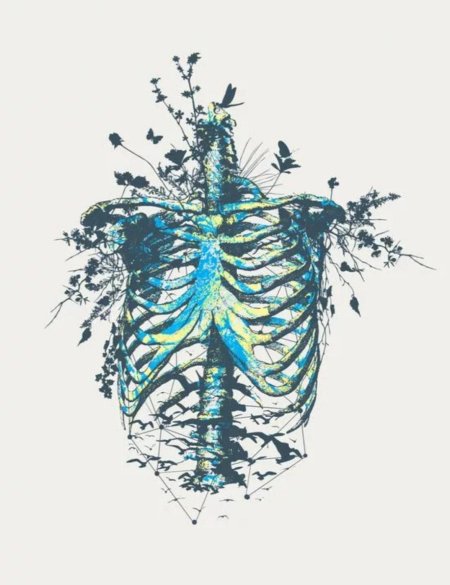 Грудная клетка в цветах