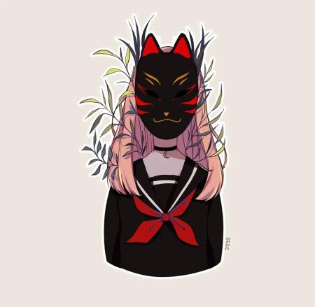 Японская маска кицунэ