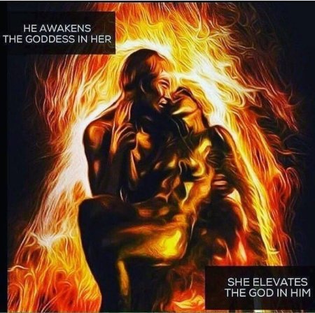 Мужчина и женщина в огне