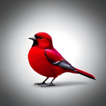 Птица красный кардинал