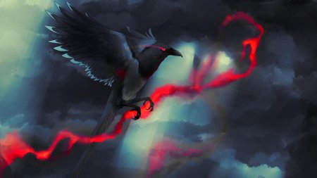 Ворон с красными глазами