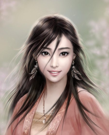 Азиатские девушки рисунок